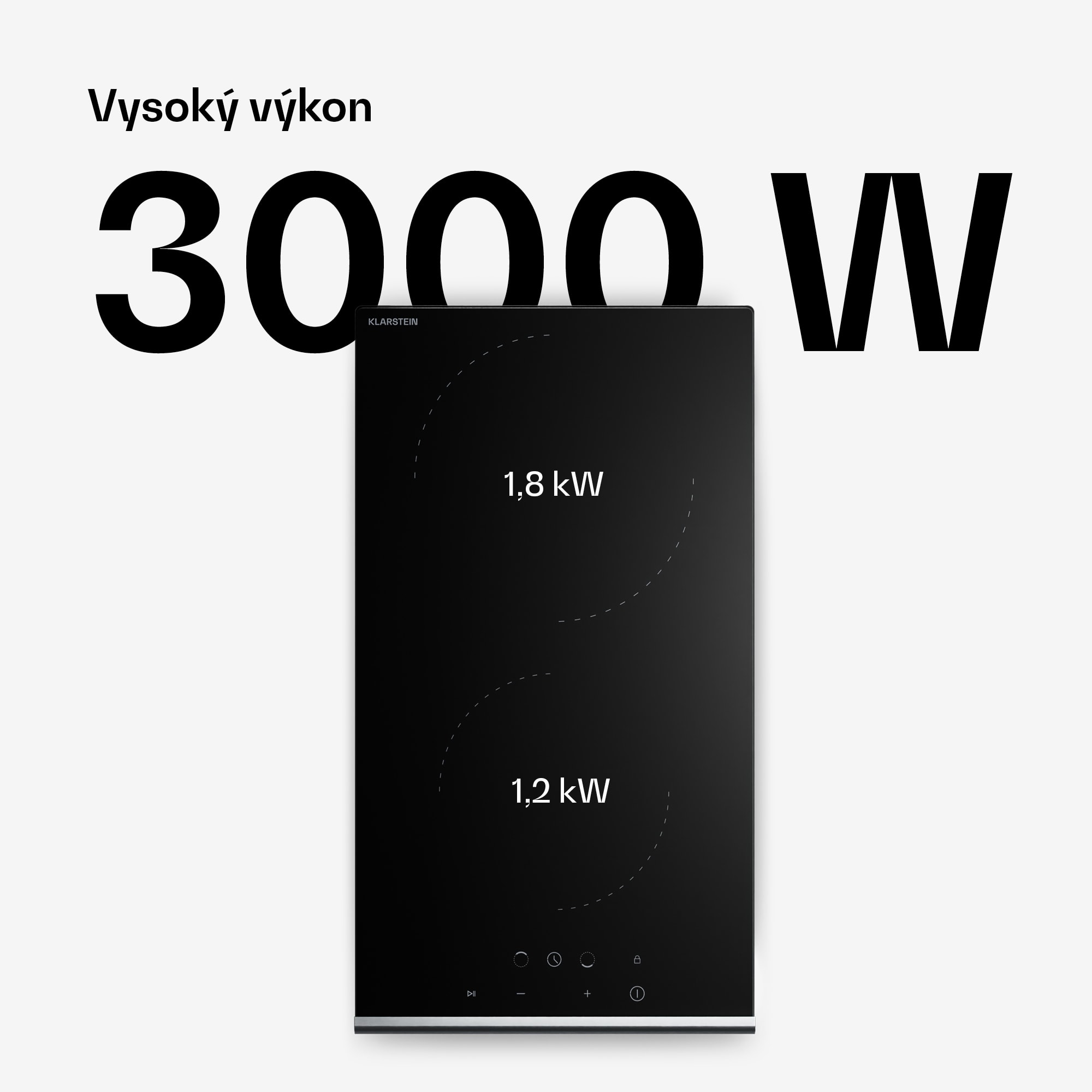 Klarstein Verosteel sklokeramická varná doska | Minimalistická, výkonná | 2 varné zóny | 3000 W | 30 cm – Obrázok 2
