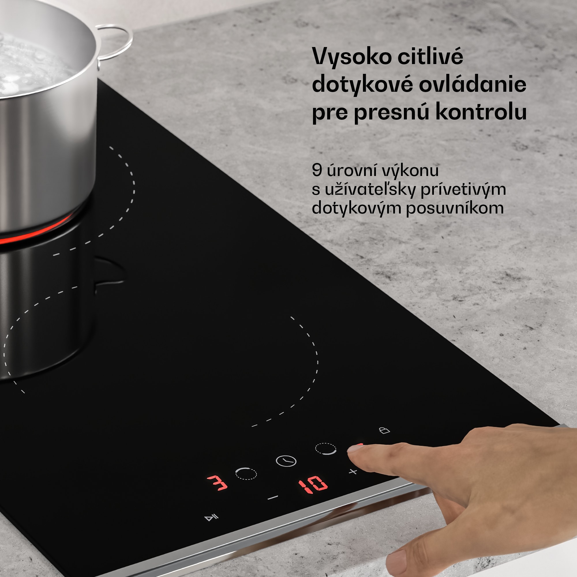 Klarstein Verosteel sklokeramická varná doska | Minimalistická, výkonná | 2 varné zóny | 3000 W | 30 cm – Obrázok 4