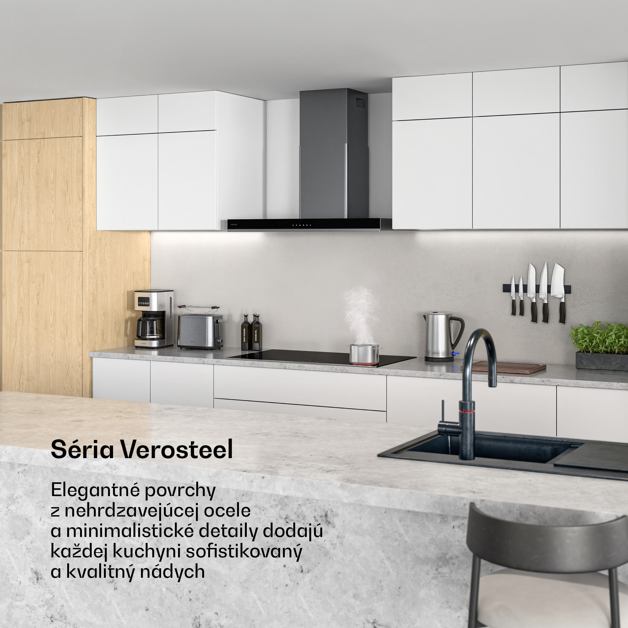 Klarstein Verosteel sklokeramická varná doska | Minimalistická, výkonná | 5 varných zón | 8400 W | 90 cm