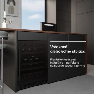 Klarstein Velaire vstavaná vinotéka | Moderná, elegantná | UV ochrana | Dvojzónová | 46 fliaš
