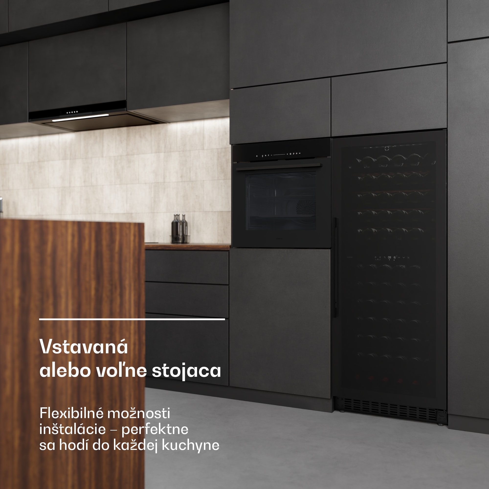 Klarstein Velaire vstavaná vinotéka | Moderná, elegantná | UV ochrana | Dvojzónová | 122 fliaš