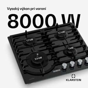 Klarstein Ignito plynová varná doska | 8 kW | liatinové podpery | časovač | regulácia teploty