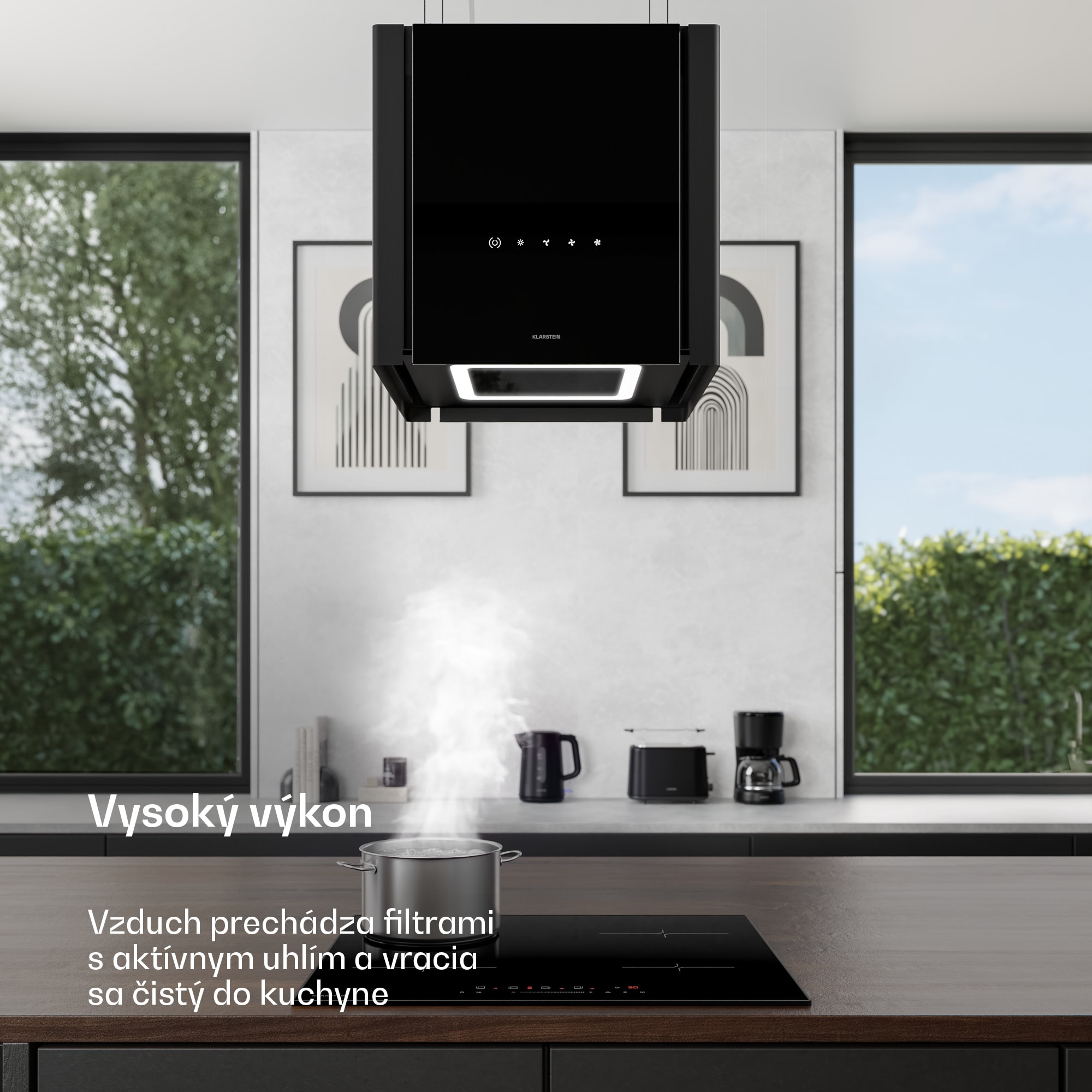Klarstein Velaire odsávač pár s výsuvnou funkciou 40 cm | Elegantný, minimalistický, výkonný | EEC A++ | 601 m³/h – Obrázok 3