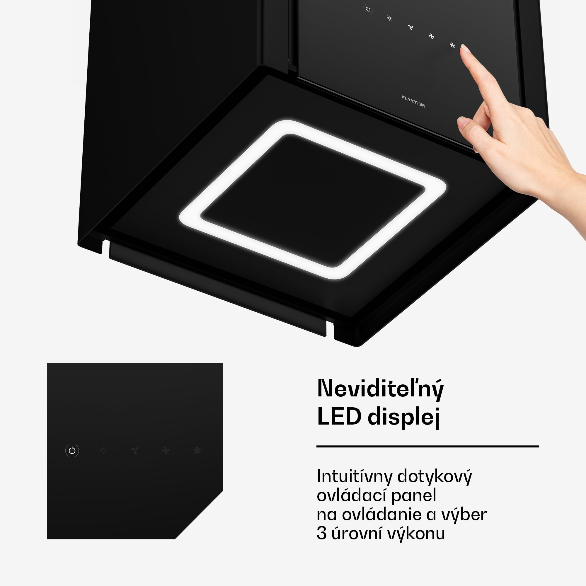 Klarstein Velaire odsávač pár s výsuvnou funkciou 40 cm | Elegantný, minimalistický, výkonný | EEC A++ | 601 m³/h – Obrázok 4