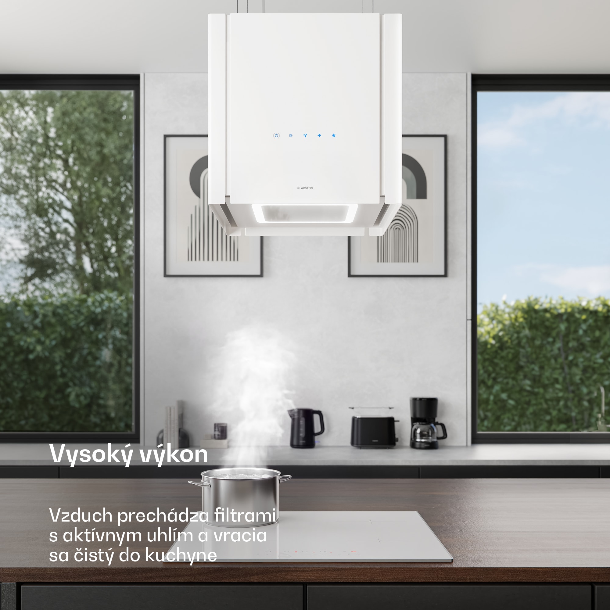 Klarstein Velaire odsávač pár s výsuvnou funkciou 40 cm | Elegantný, minimalistický, výkonný | EEC A++ | 601 m³/h – Obrázok 3