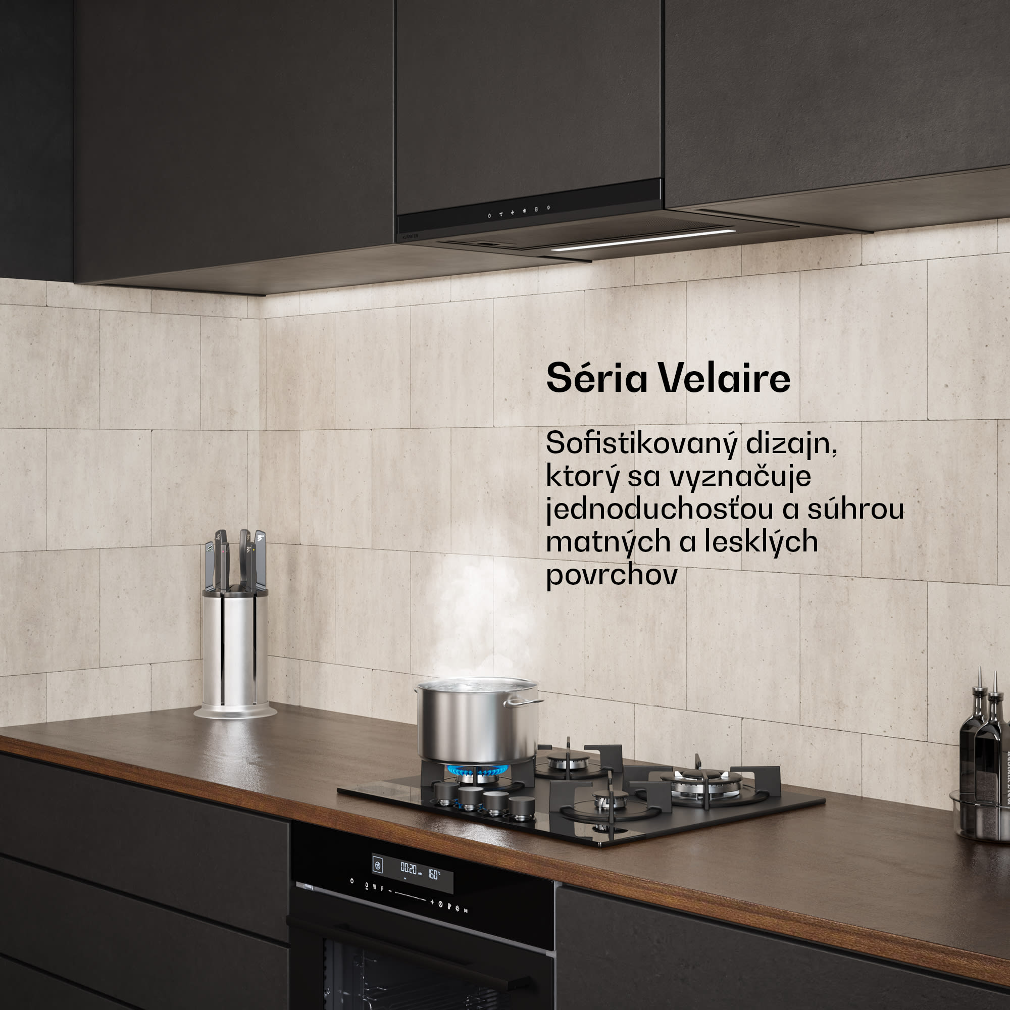 Klarstein Velaire vysúvacia digestorová kapucňa 60 cm | Elegantná, minimalistická, výkonná | EEC A++ | 896 m³/h
