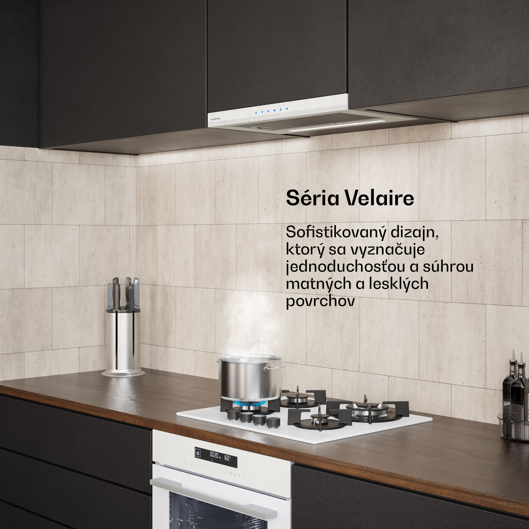 Klarstein Velaire vysúvacia digestorová kapucňa 60 cm | Elegantná, minimalistická, výkonná | EEC A++ | 891 m³/h