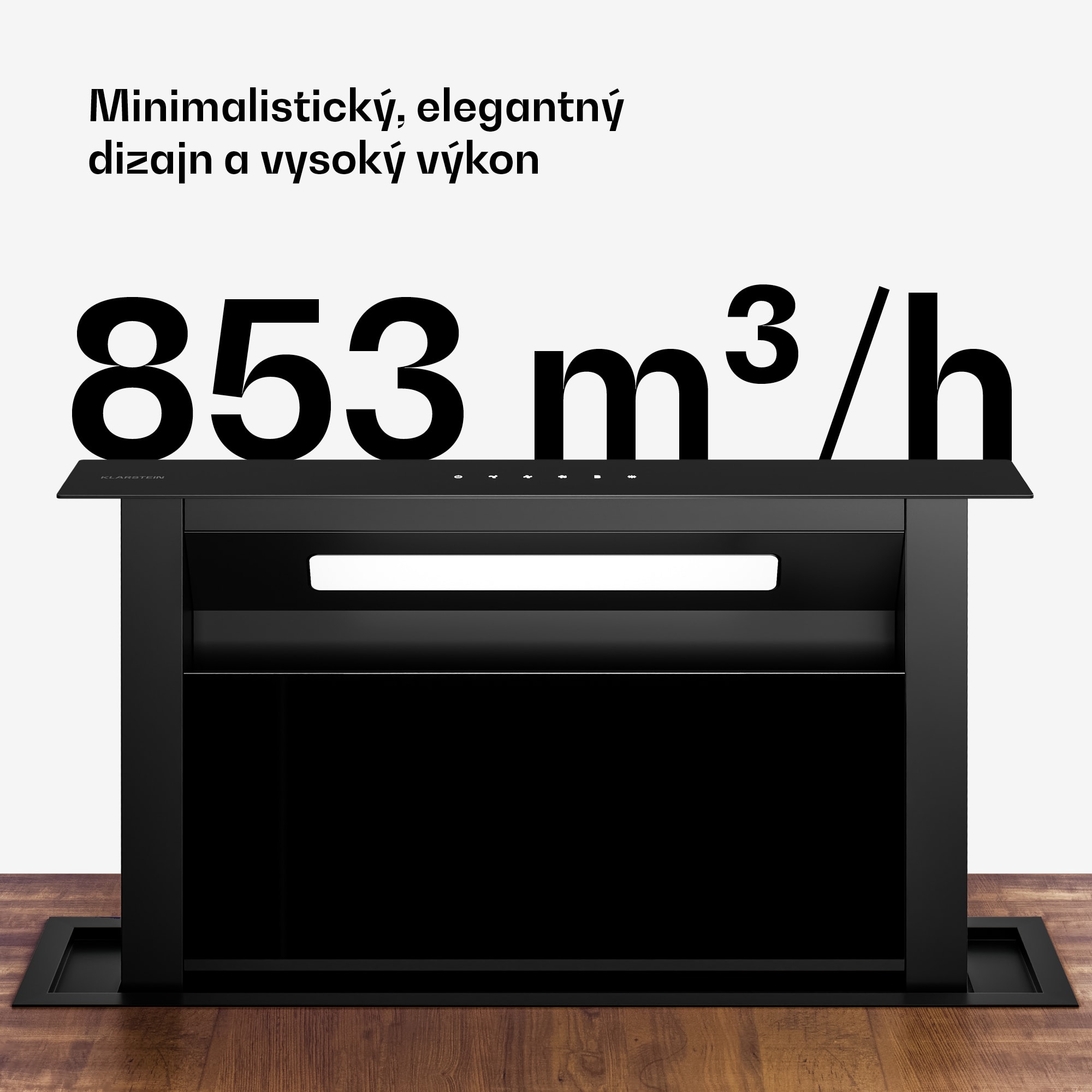 Klarstein Velaire Downdraft systém | Elegantný, minimalistický, výkonný | Energetická trieda A++ | 853 m³/h | 60 cm – Obrázok 3