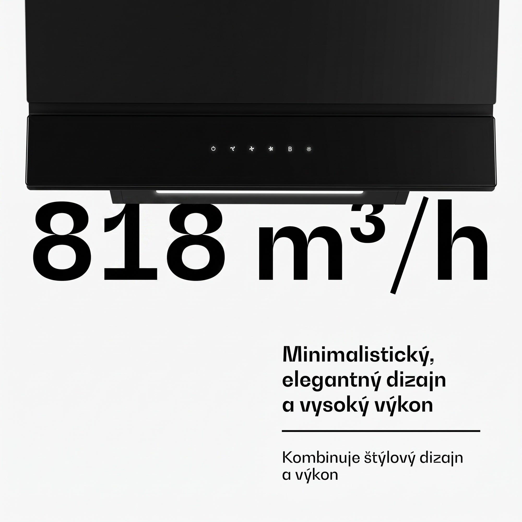 Klarstein Velaire odsávač pár | Elegantný, minimalistický, výkonný | Energetická trieda A++ | 820 m³/h | 60 cm – Obrázok 3