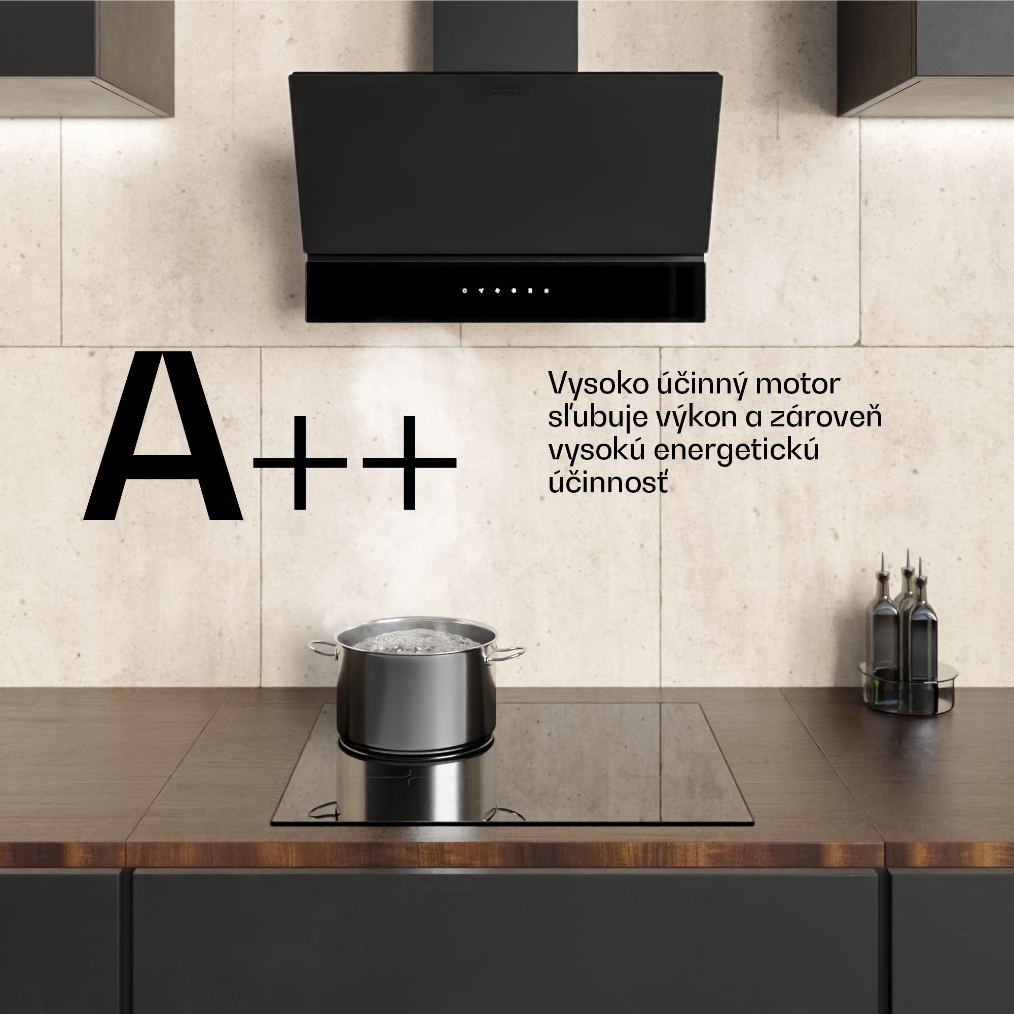 Klarstein Velaire odsávač pár | Elegantný, minimalistický, výkonný | Energetická trieda A++ | 820 m³/h | 60 cm – Obrázok 4
