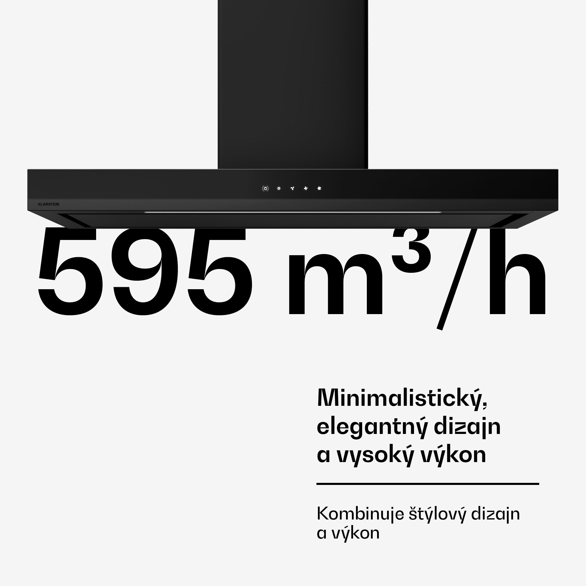 Klarstein Velaire digestor, Elegantný, minimalistický, výkonný, Energetická trieda A++, 595 m³/h, 90 cm – Obrázok 3