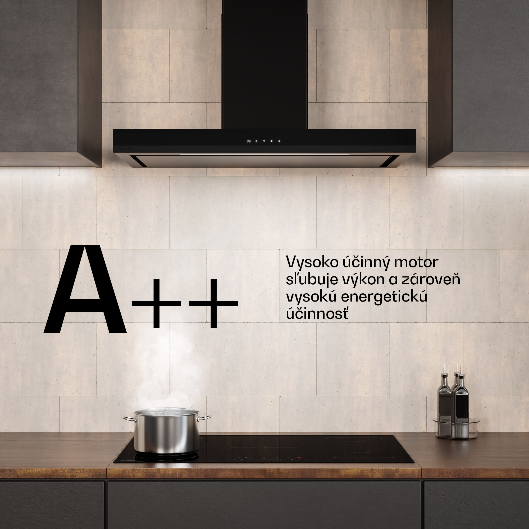 Klarstein Velaire digestor, Elegantný, minimalistický, výkonný, Energetická trieda A++, 595 m³/h, 90 cm – Obrázok 4