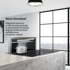 Klarstein Verosteel zapustený odsávač pár minimalistický, výkonný, trieda energetickej účinnosti A++ 907 m³/h 90 cm
