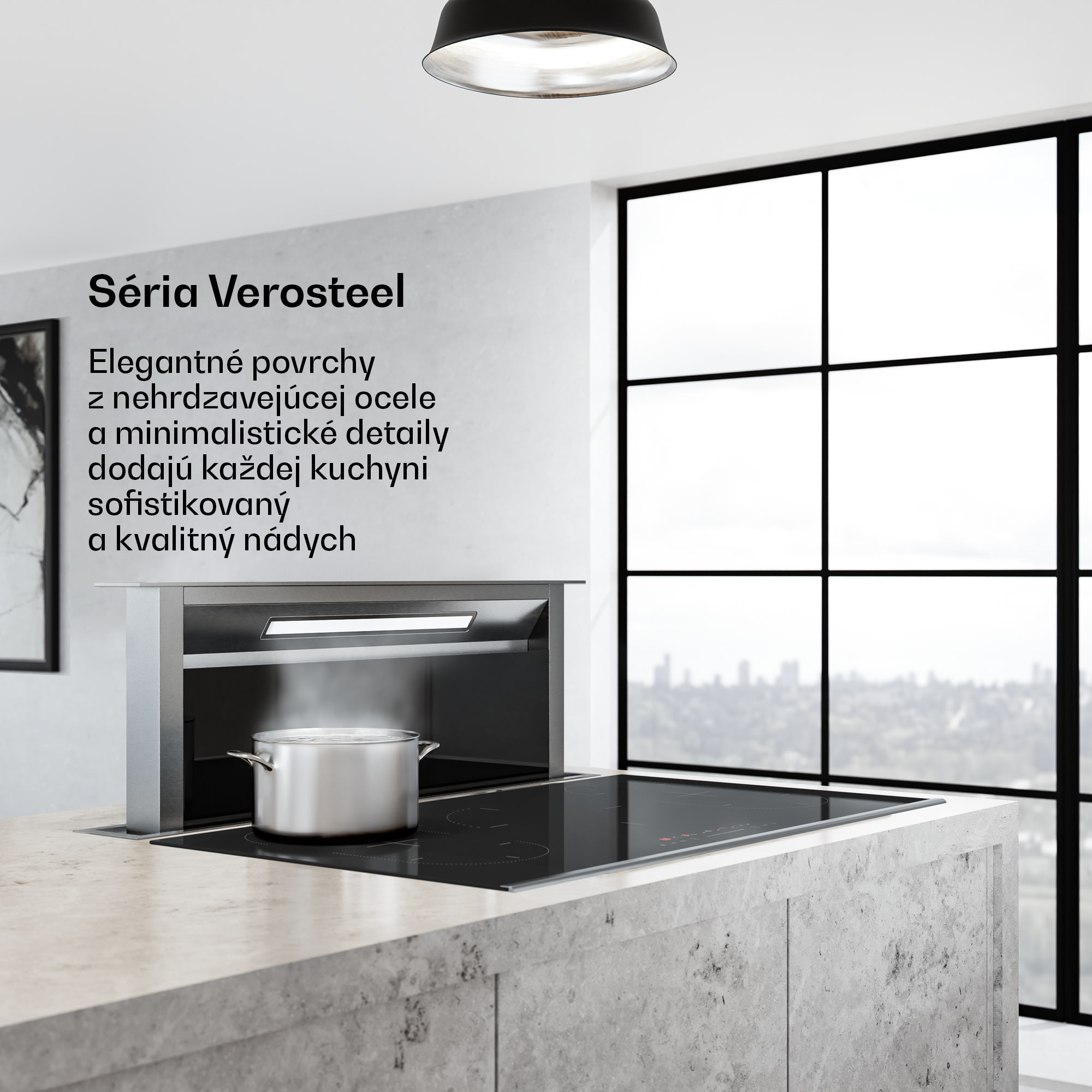 Klarstein Verosteel zapustený odsávač pár minimalistický, výkonný, trieda energetickej účinnosti A++ 907 m³/h 90 cm