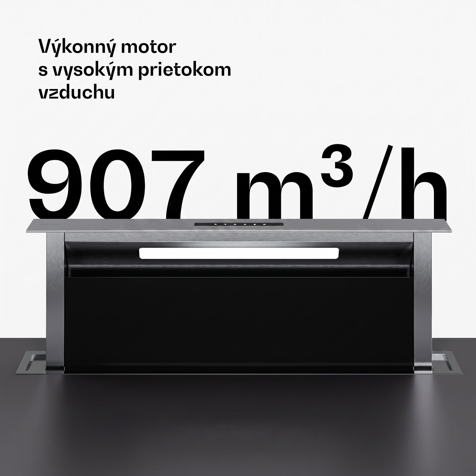 Klarstein Verosteel zapustený odsávač pár minimalistický, výkonný, trieda energetickej účinnosti A++ 907 m³/h 90 cm – Obrázok 3