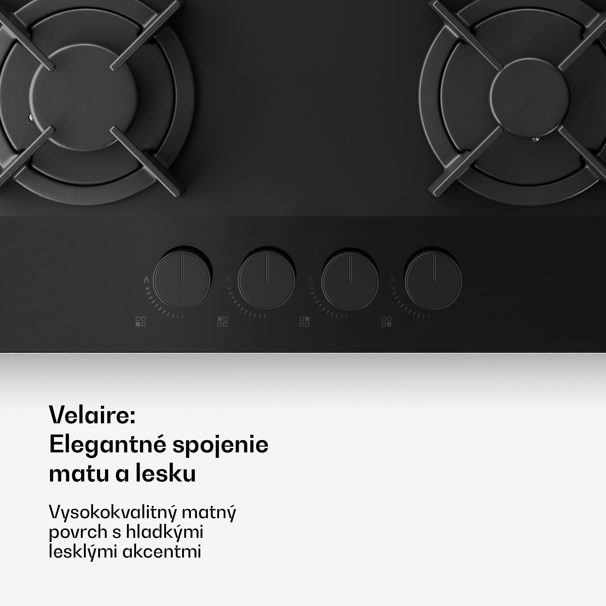 Klarstein Plynová varná doska Velaire, 4-platnička s elektrickým zapaľovaním, kompatibilná so zemným plynom a LPG, 8000W, 60cm – Obrázok 3