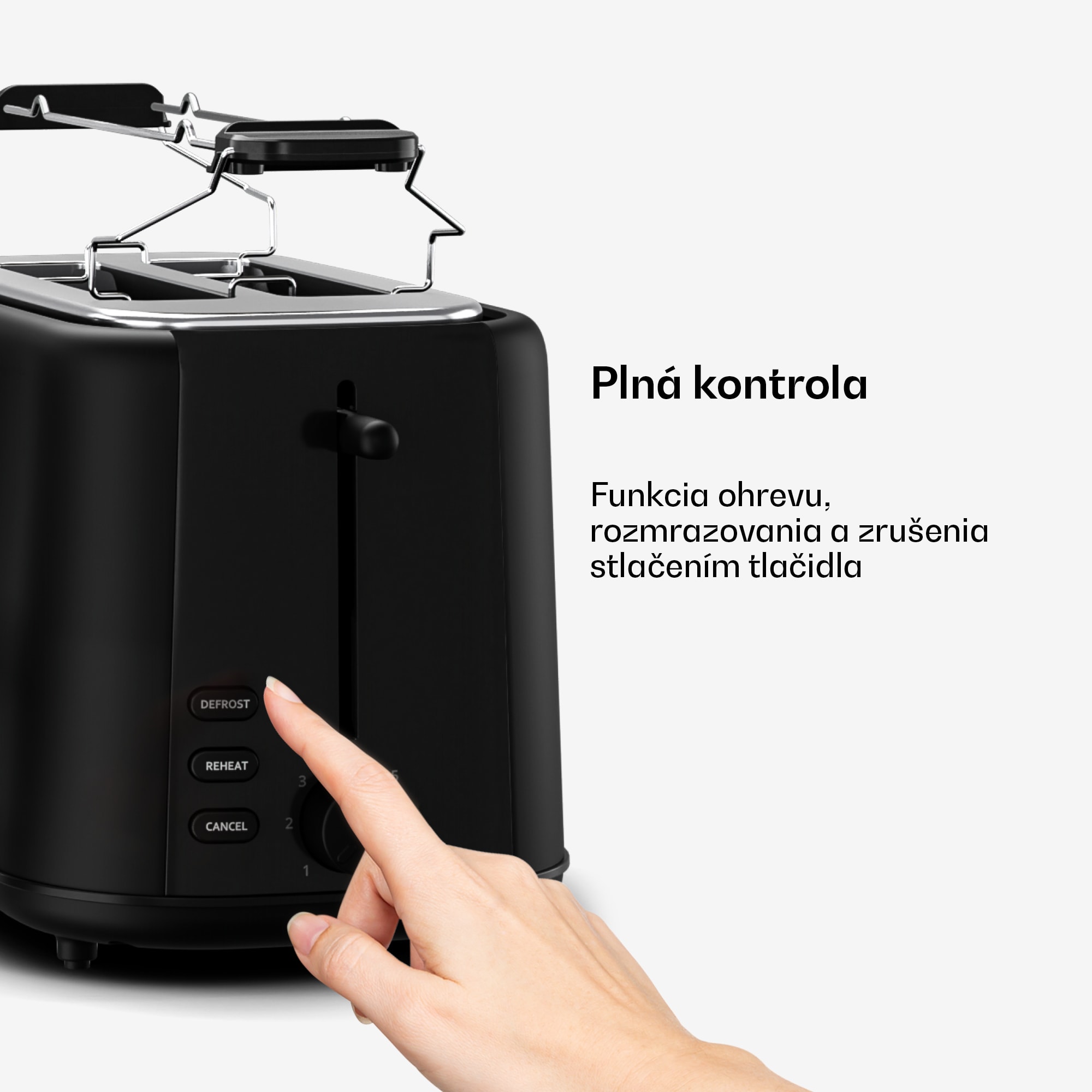 Klarstein Velaire hriankovač | 2-štrbinový | 800 W | 7 úrovní opečenia | držiak na žemle – Obrázok 4