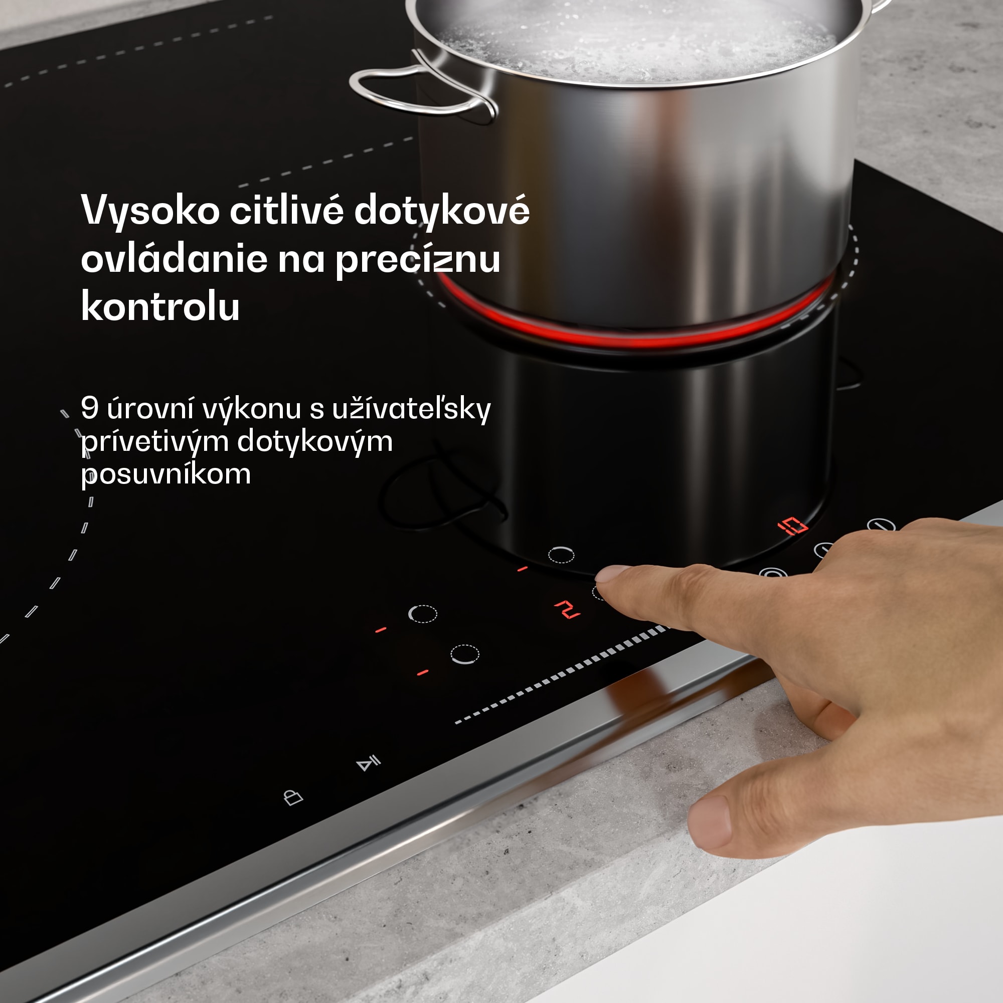 Klarstein Verosteel sklokeramická varná doska | 4 zóny | Minimalistická, výkonná | 6600 W | 60 cm – Obrázok 4