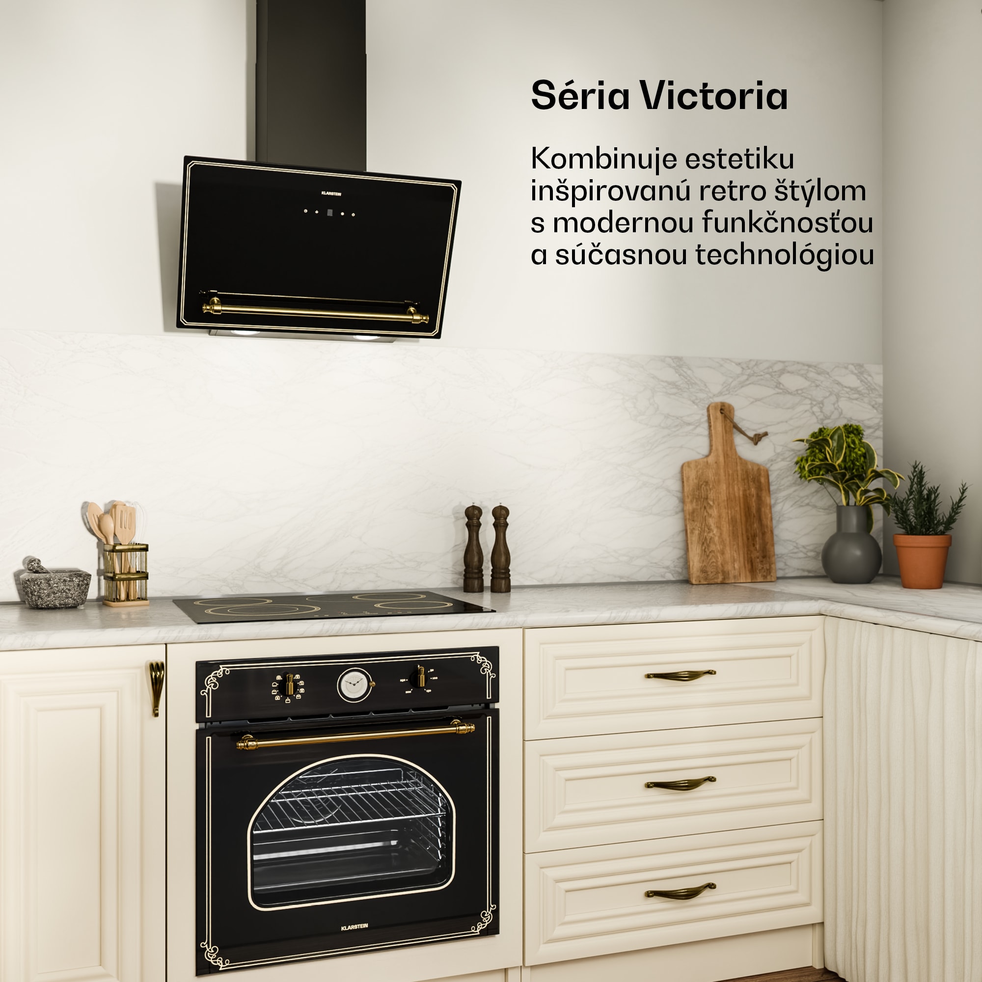 Klarstein Victoria sklokeramická varná doska | 4 zóny | Elegantná, nadčasová | 6600 W | 60 cm