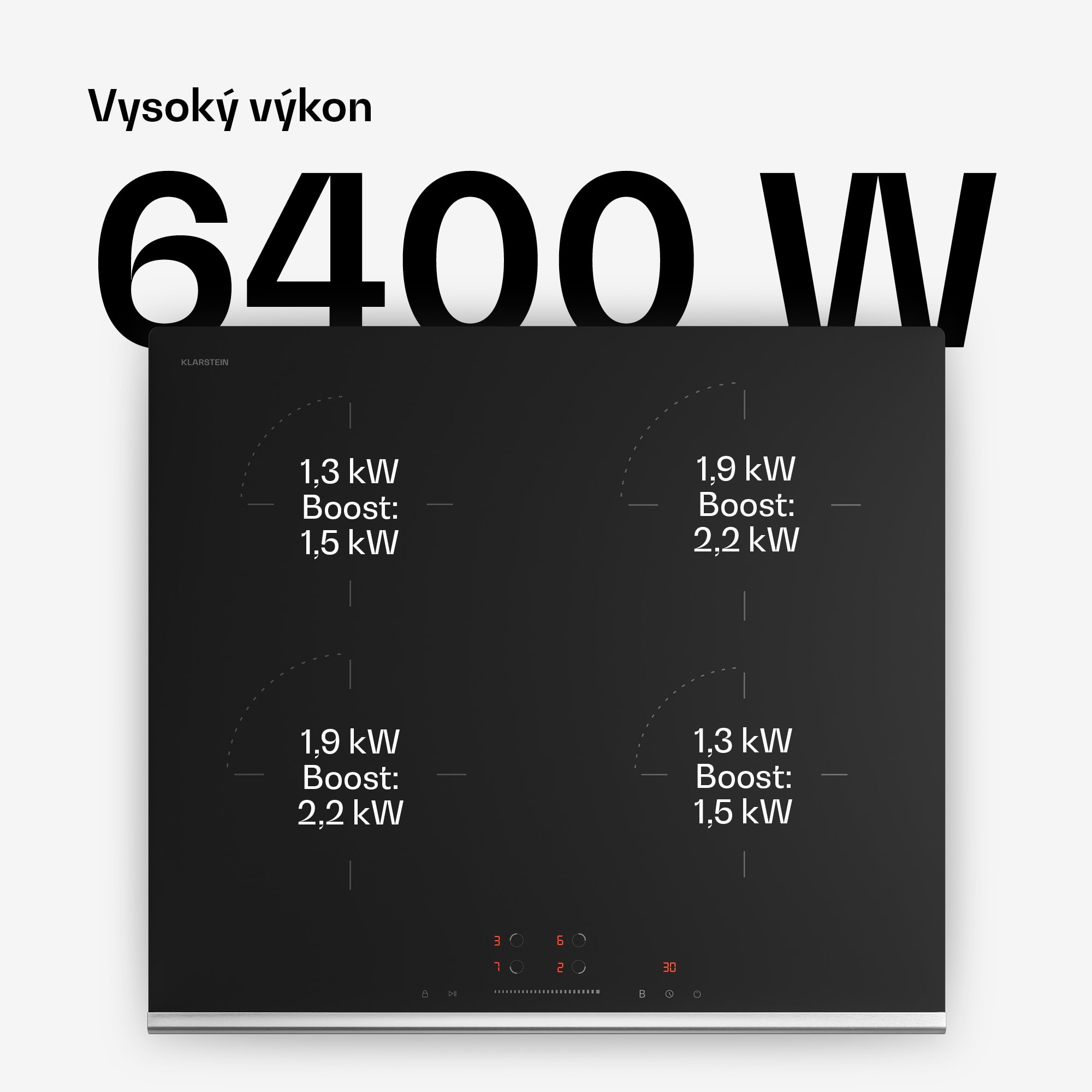 Klarstein Verosteel indukčná varná doska | Elegantná, minimalistická, výkonná | 4 varné zóny | 7400 W | 60 cm – Obrázok 2