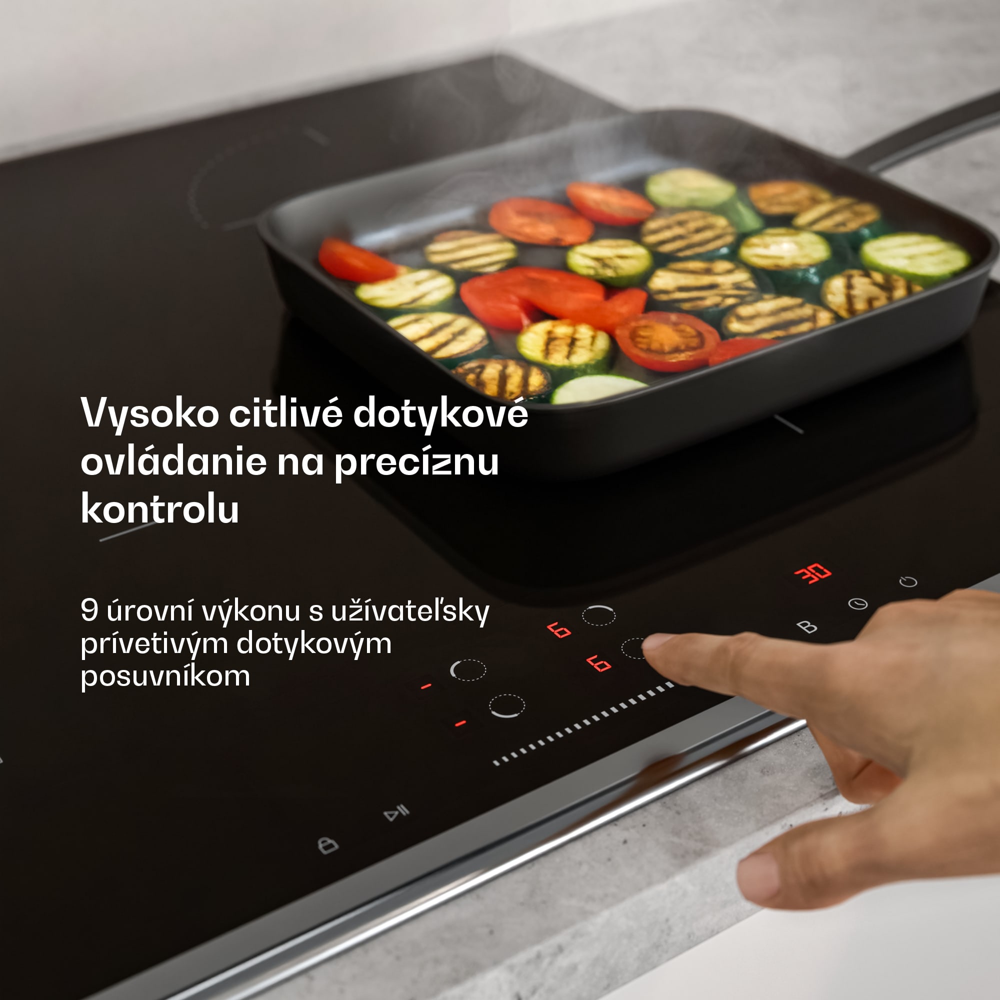 Klarstein Verosteel indukčná varná doska | Elegantná, minimalistická, výkonná | 4 varné zóny | 7400 W | 60 cm – Obrázok 4