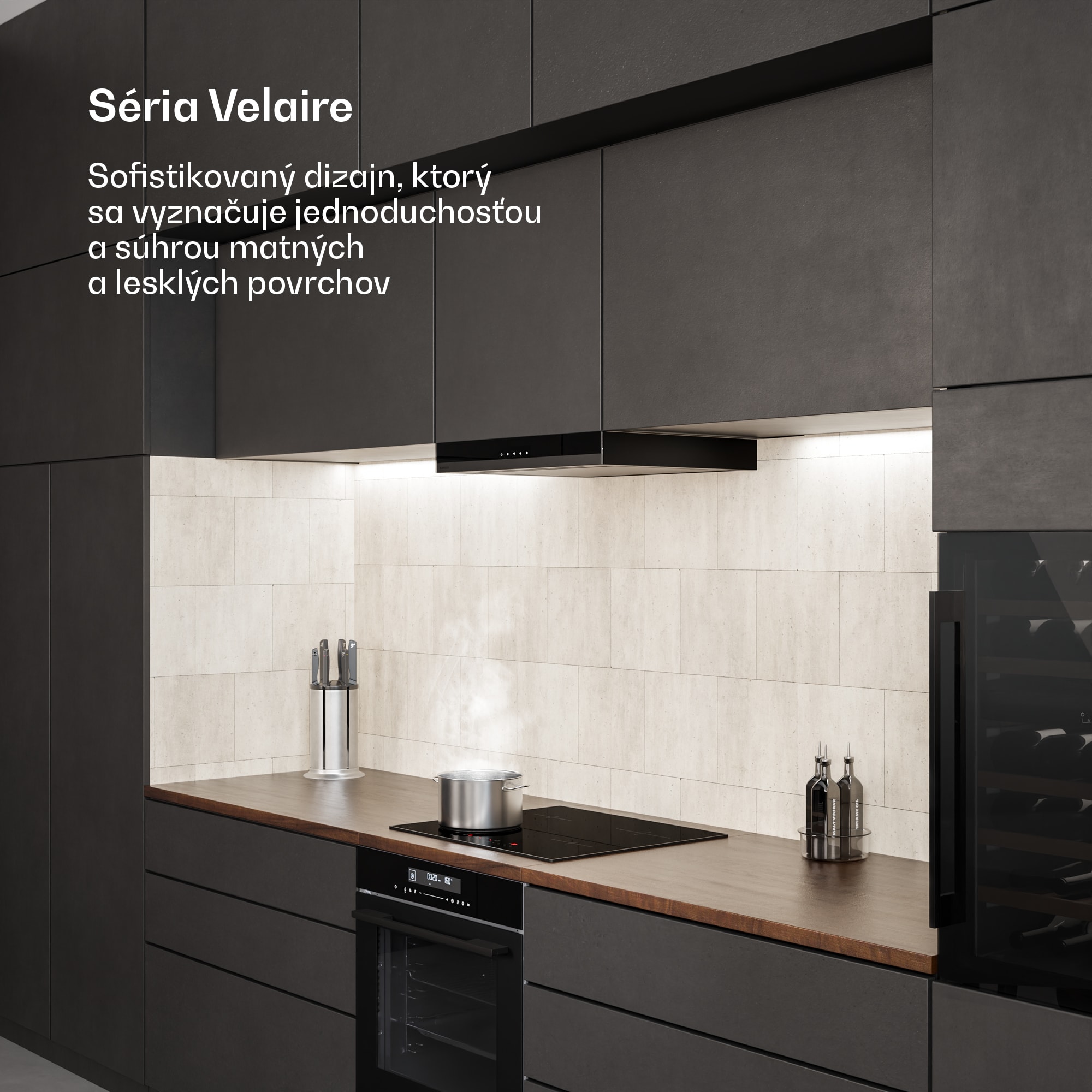 Klarstein Velaire indukčná varná doska, elegantná, minimalistická, výkonná, 4 varné zóny, 7000 W, 60 cm
