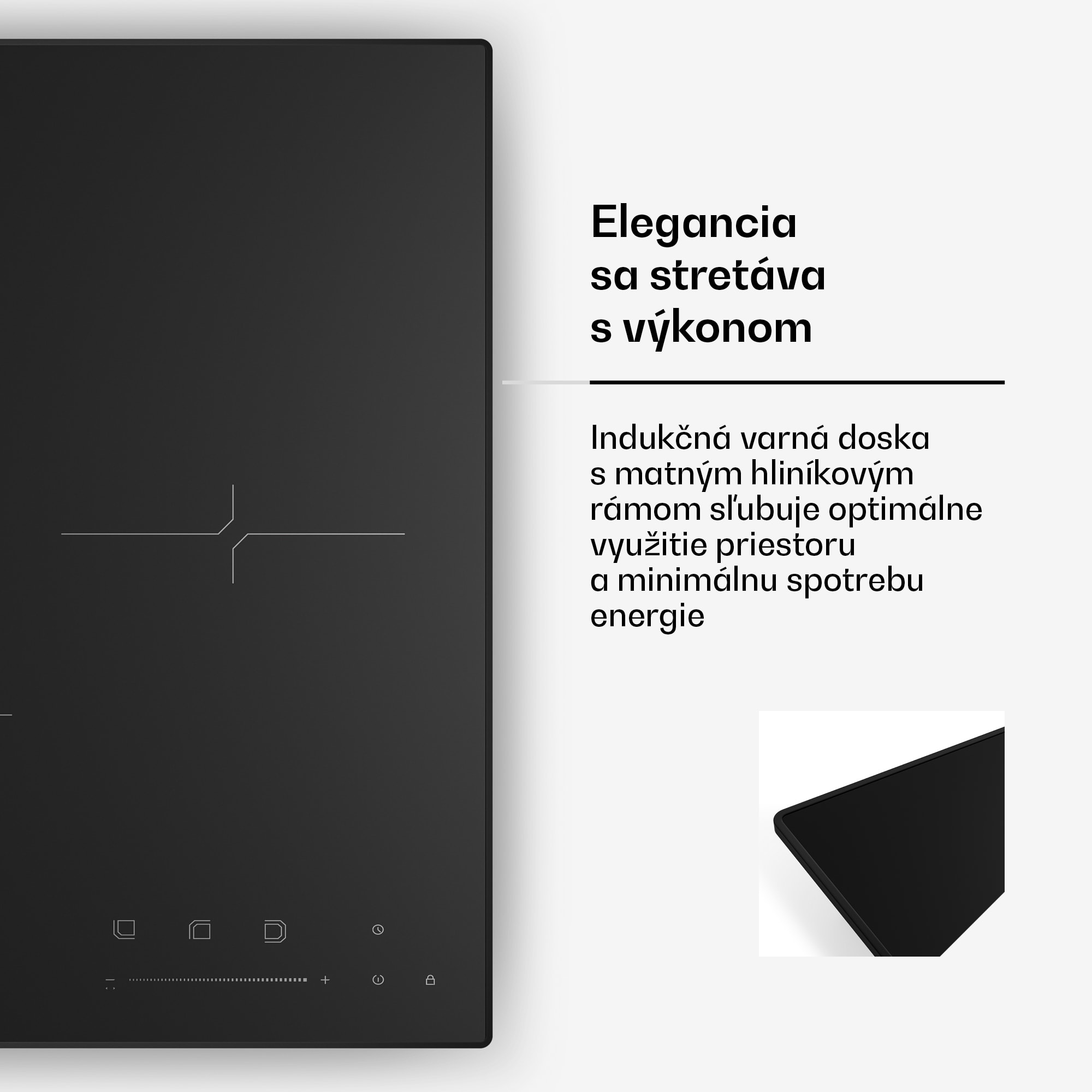 Klarstein Velaire indukčná varná doska | Elegantná, minimalistická, šetriaca miesto | 3 varné zóny | 5500 W | 45 cm – Obrázok 3