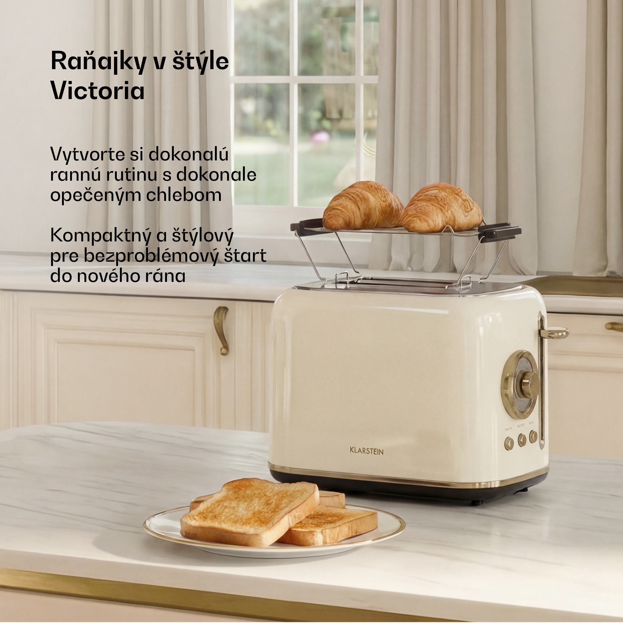 Klarstein Victoria hriankovač | 2-štrbinový | 800 W | 7 úrovní opraženia | držiak na žemle – Obrázok 2