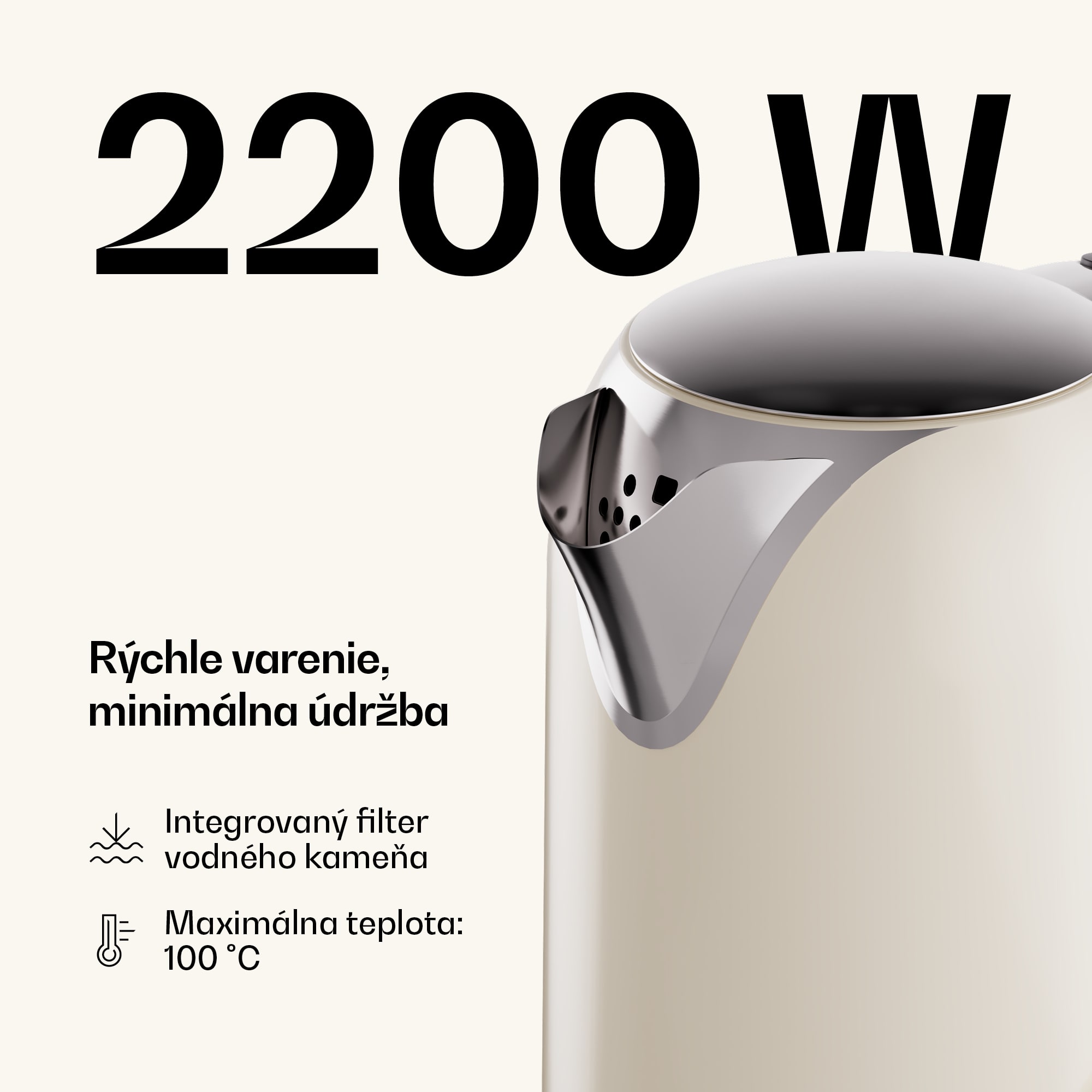 Klarstein Victoria kanvica na vodu | 1,7 l | 2200 W | 360° otočný stojan | Nadčasový dizajn – Obrázok 4