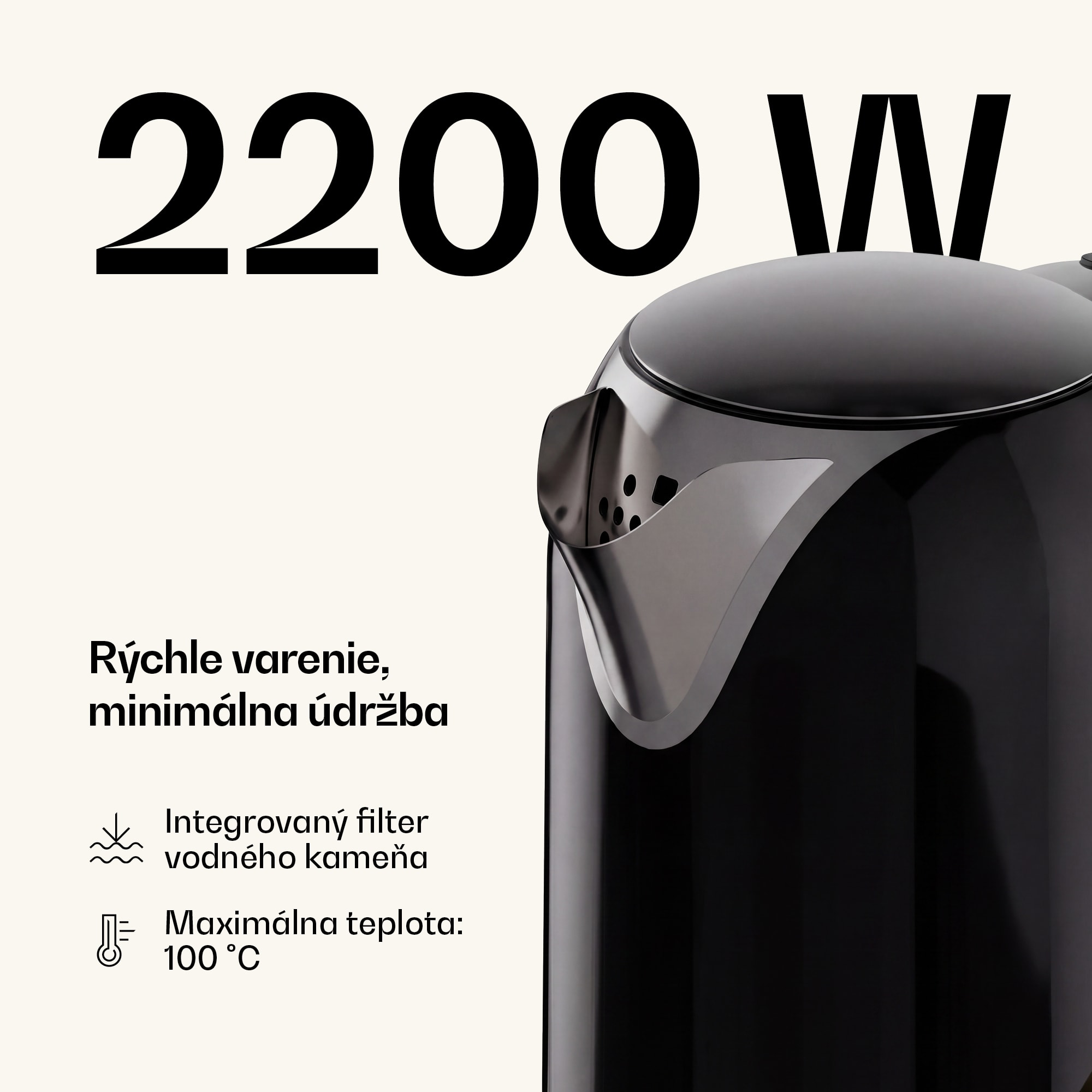 Klarstein Victoria kanvica na vodu | 1,7 l | 2200 W | 360° otočný stojan | Nadčasový dizajn – Obrázok 4