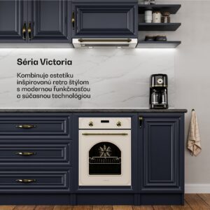 Klarstein Victoria výsuvný odsávač pár Elegantný, retro inšpirovaný, nadčasový EEC A++ 358,54 m³/h 60 cm