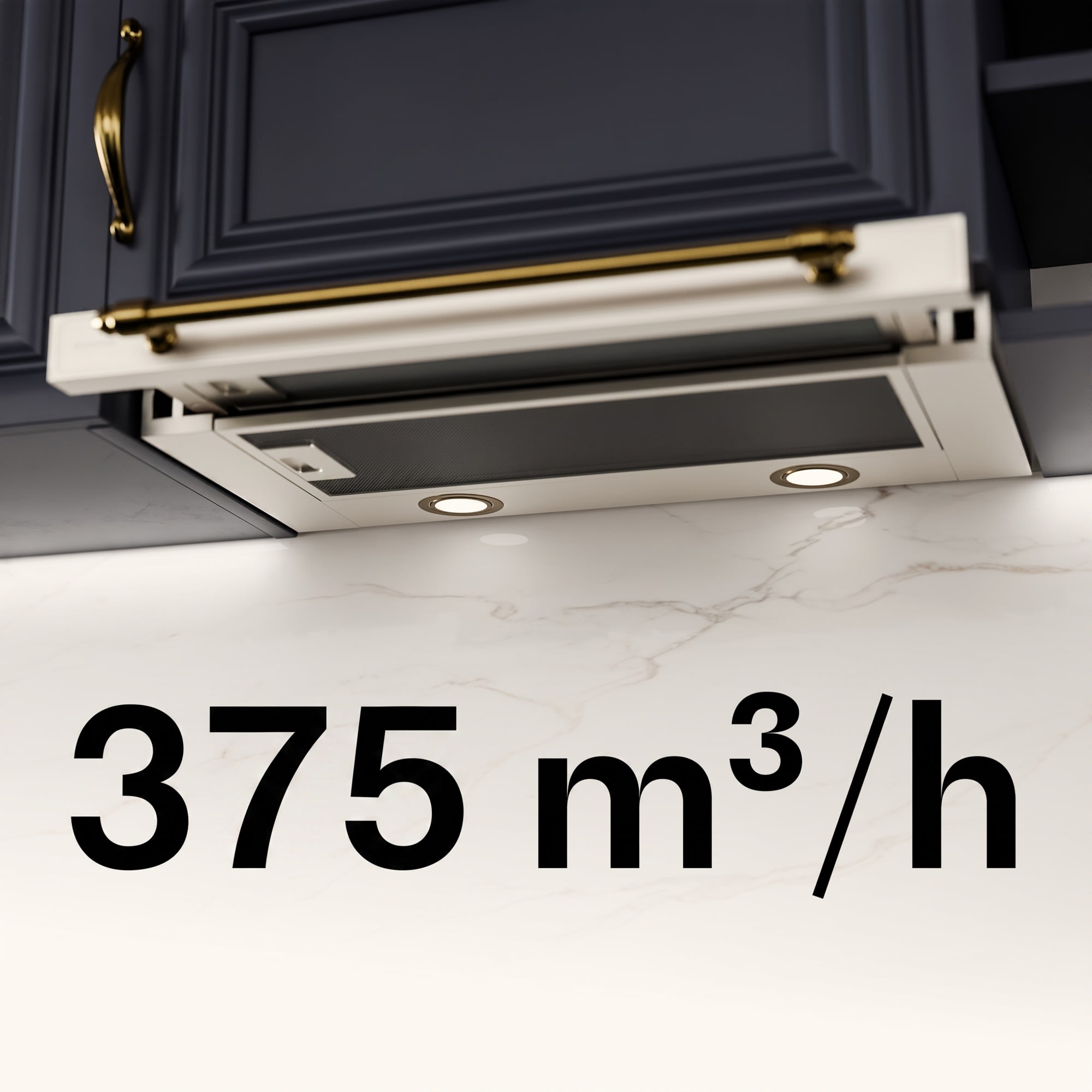 Klarstein Victoria výsuvný odsávač pár Elegantný, retro inšpirovaný, nadčasový EEC A++ 358,54 m³/h 60 cm – Obrázok 3