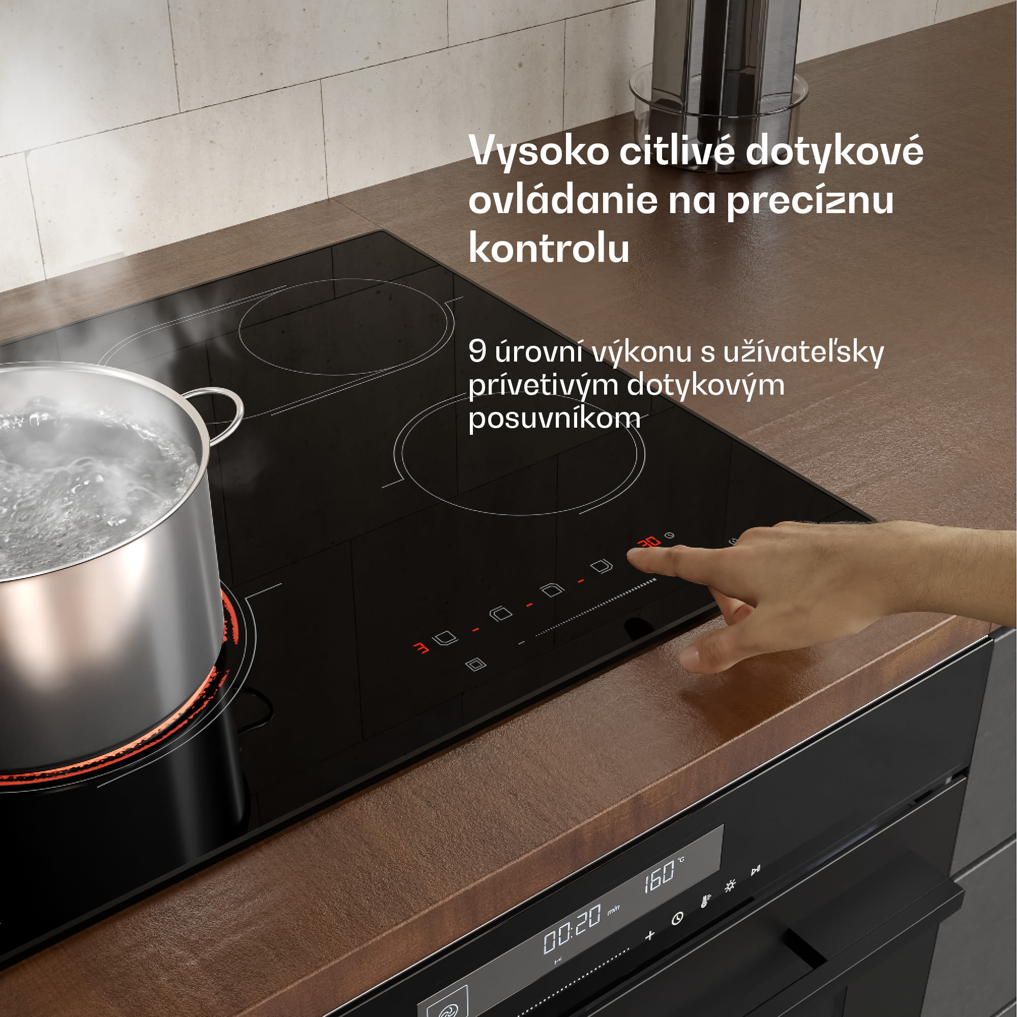 Klarstein Velaire sklokeramická varná doska | Elegantná, minimalistická, výkonná | 4 varné zóny | 6700 W | 60 cm – Obrázok 4