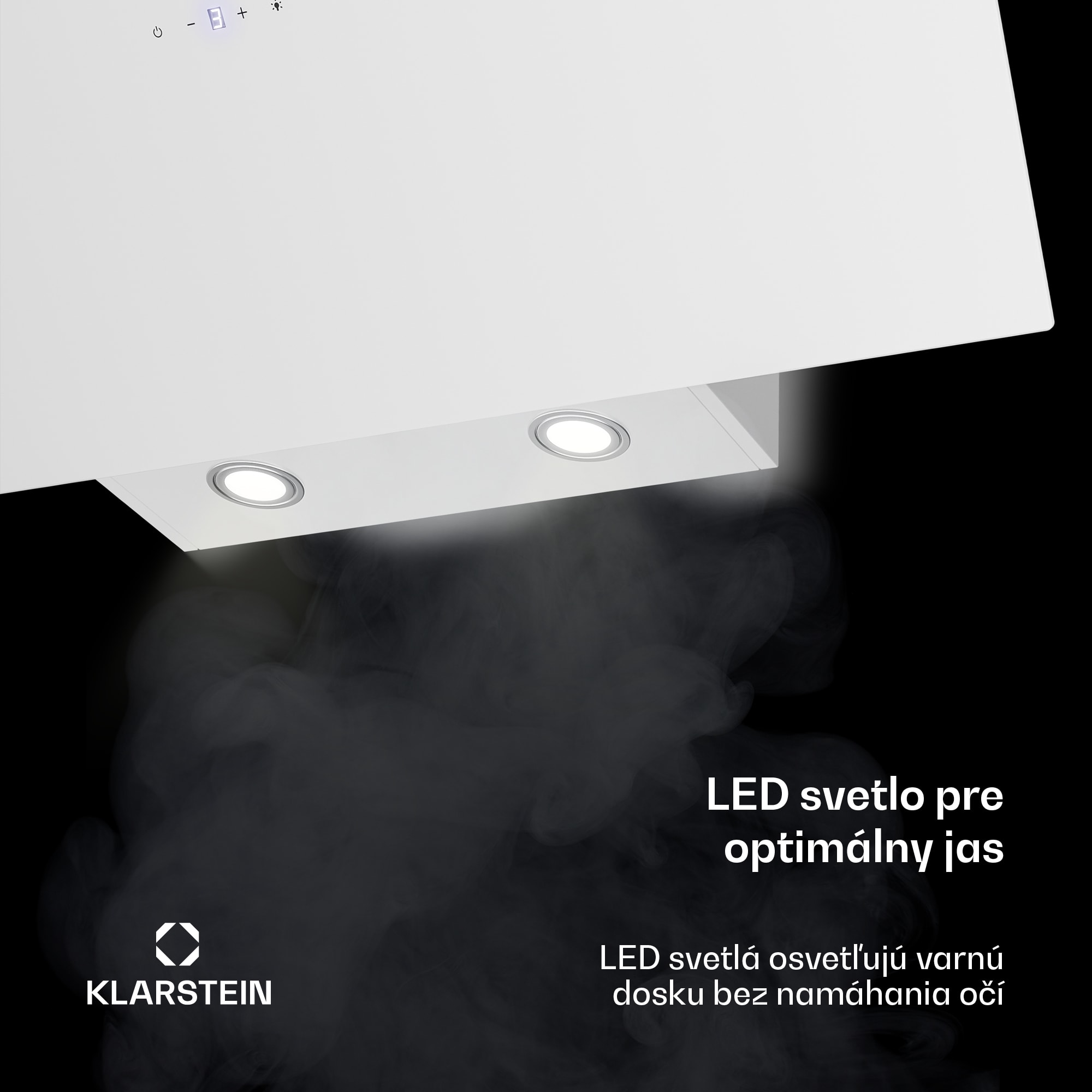 Klarstein Laurel šikmý digestor | režim odsávania vzduchu a recirkulácie | bezpečnostné sklo | 417 m³/h | 90 cm – Obrázok 4