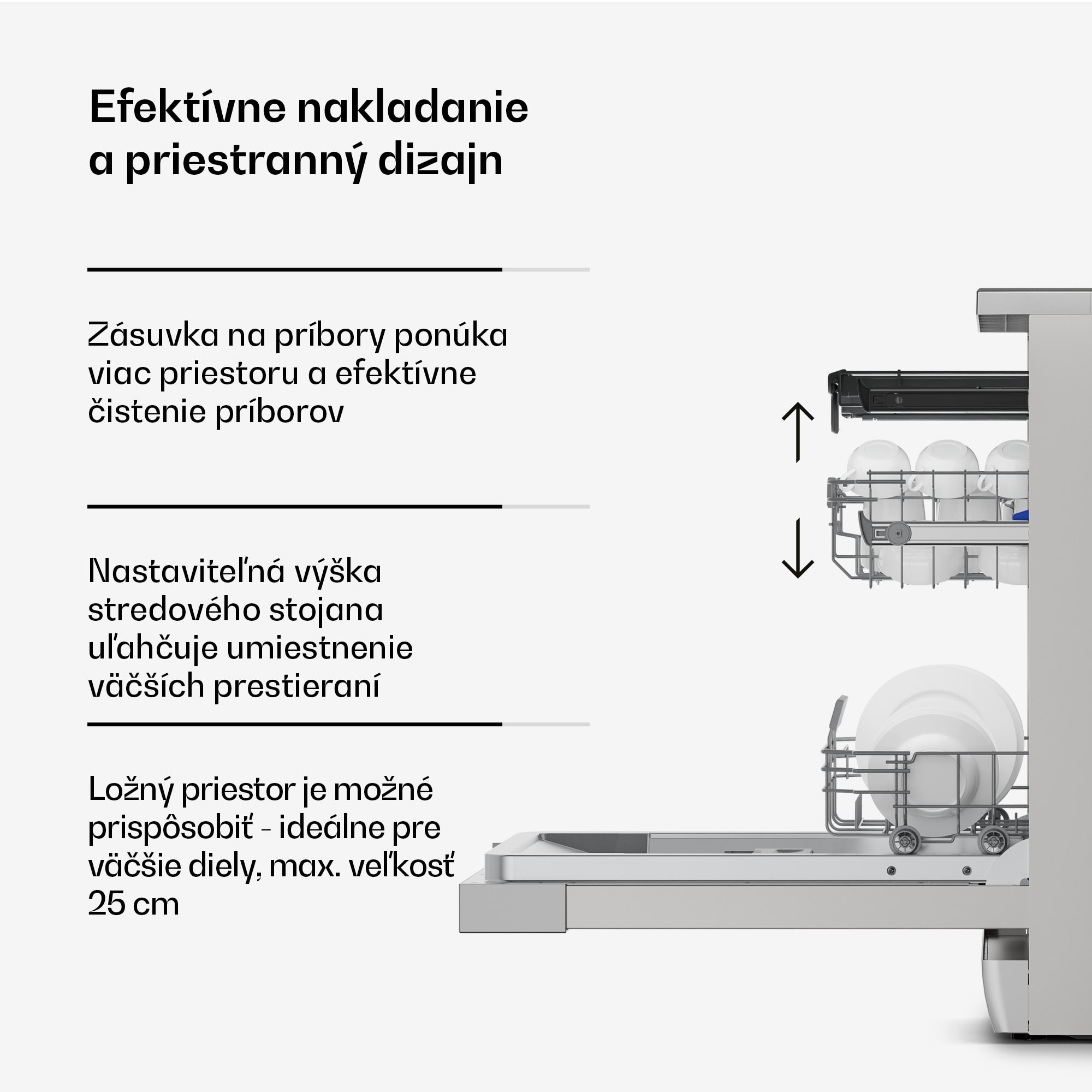 Klarstein Verosteel voľne stojaca umývačka riadu | Minimalistická, kompaktná, elegantná | EEC B | 45 cm – Obrázok 4