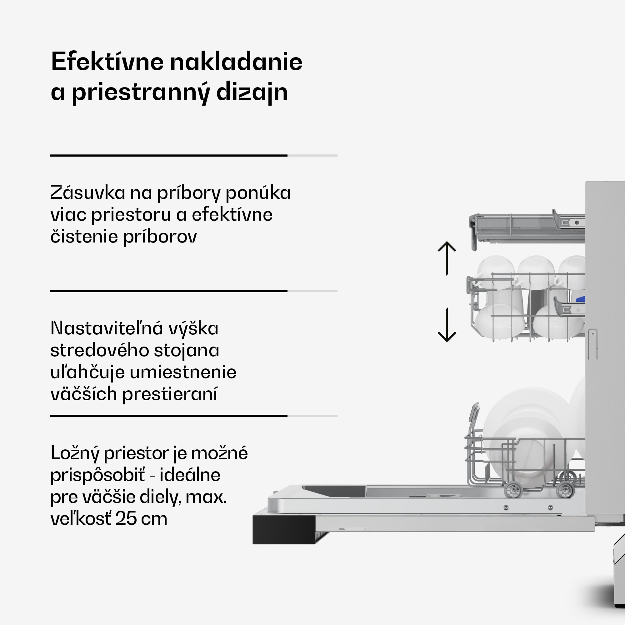 Klarstein Velaire čiastočne integrovaná umývačka riadu | minimalistická, kompaktná | energetická trieda B | 45 cm – Obrázok 4