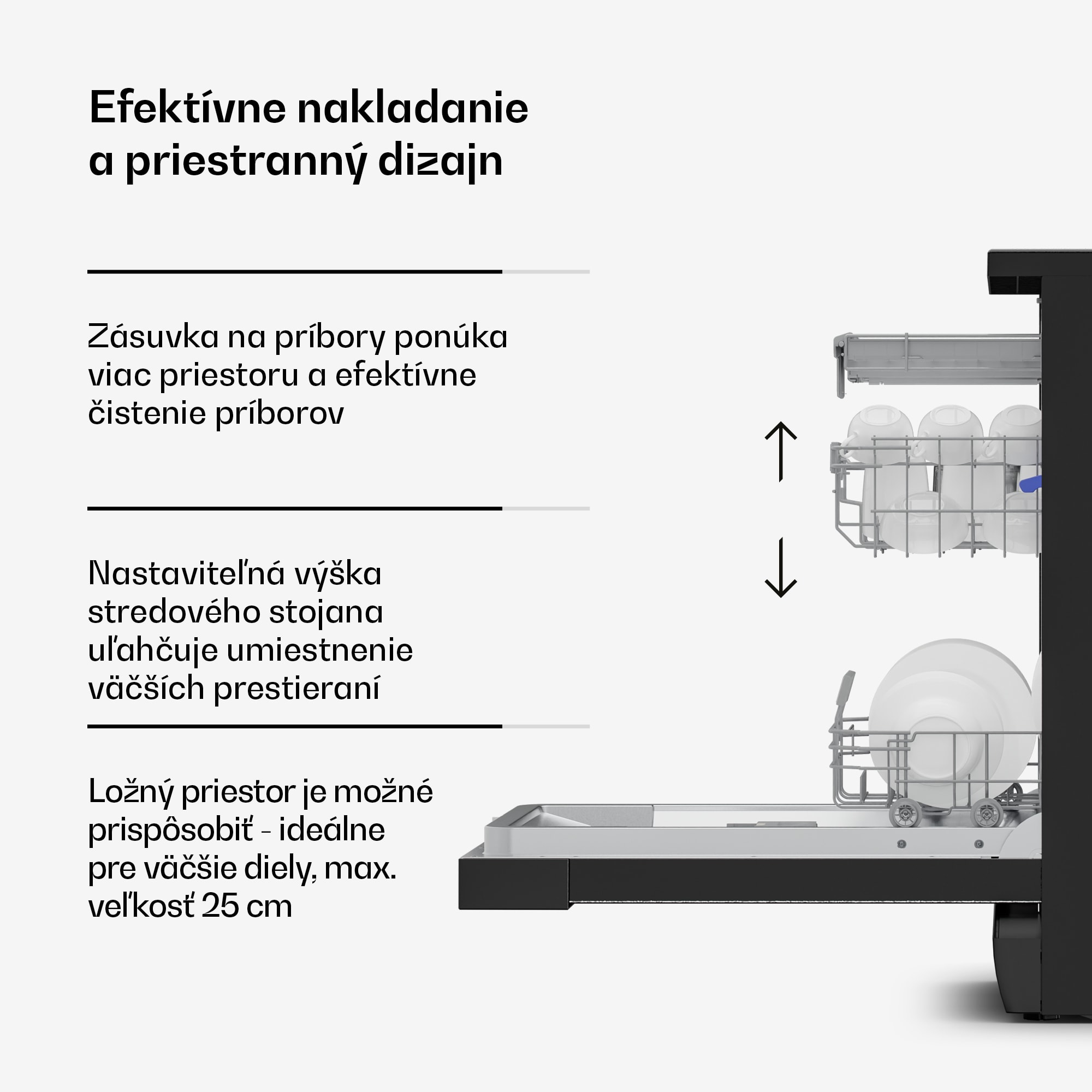 Klarstein Velaire voľne stojaca umývačka riadu | minimalistická, kompaktná, výkonná | EEC B | 45 cm – Obrázok 4