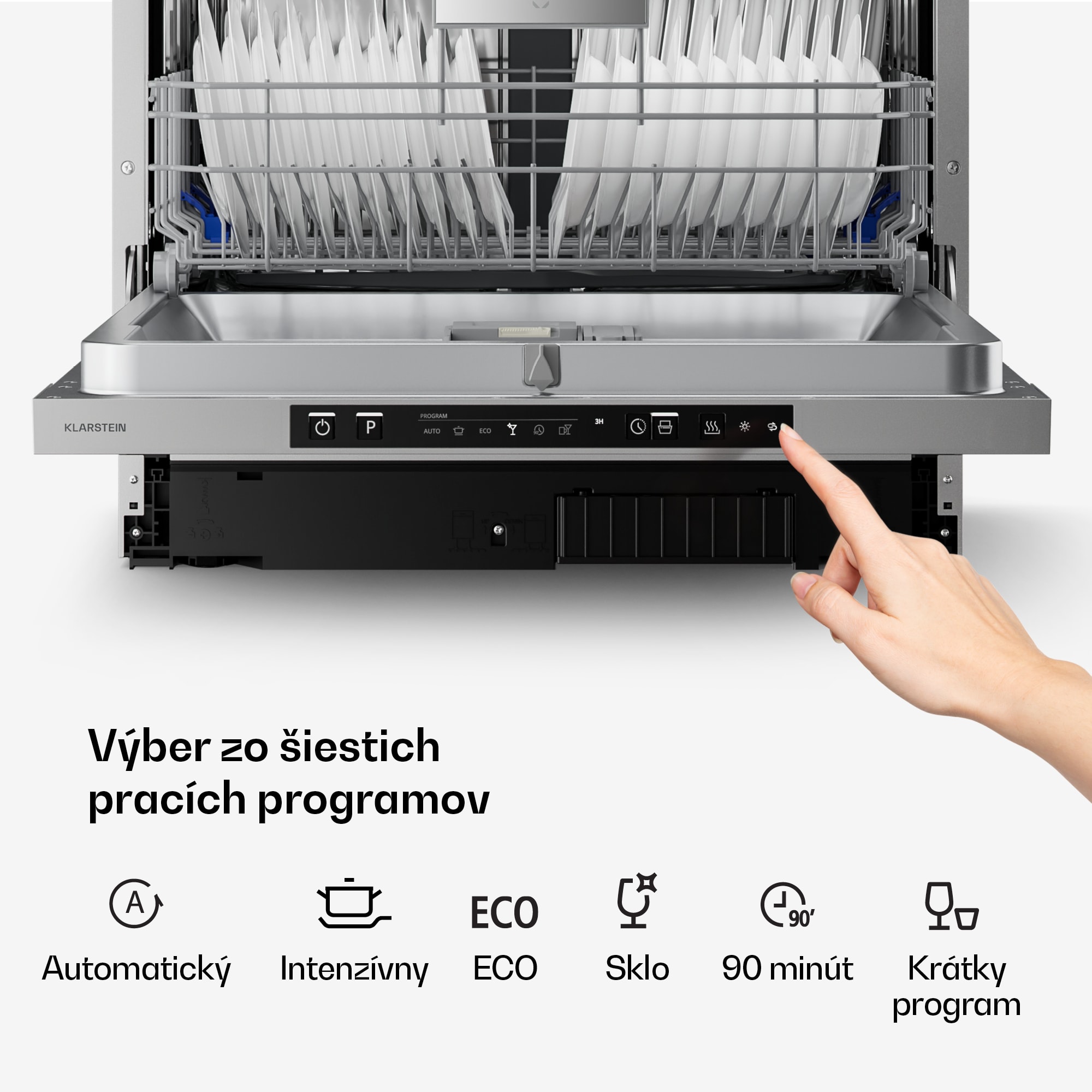 Klarstein Velaire plne integrovaná umývačka riadu | Minimalistická, výkonná | EEC A | 60 cm – Obrázok 3