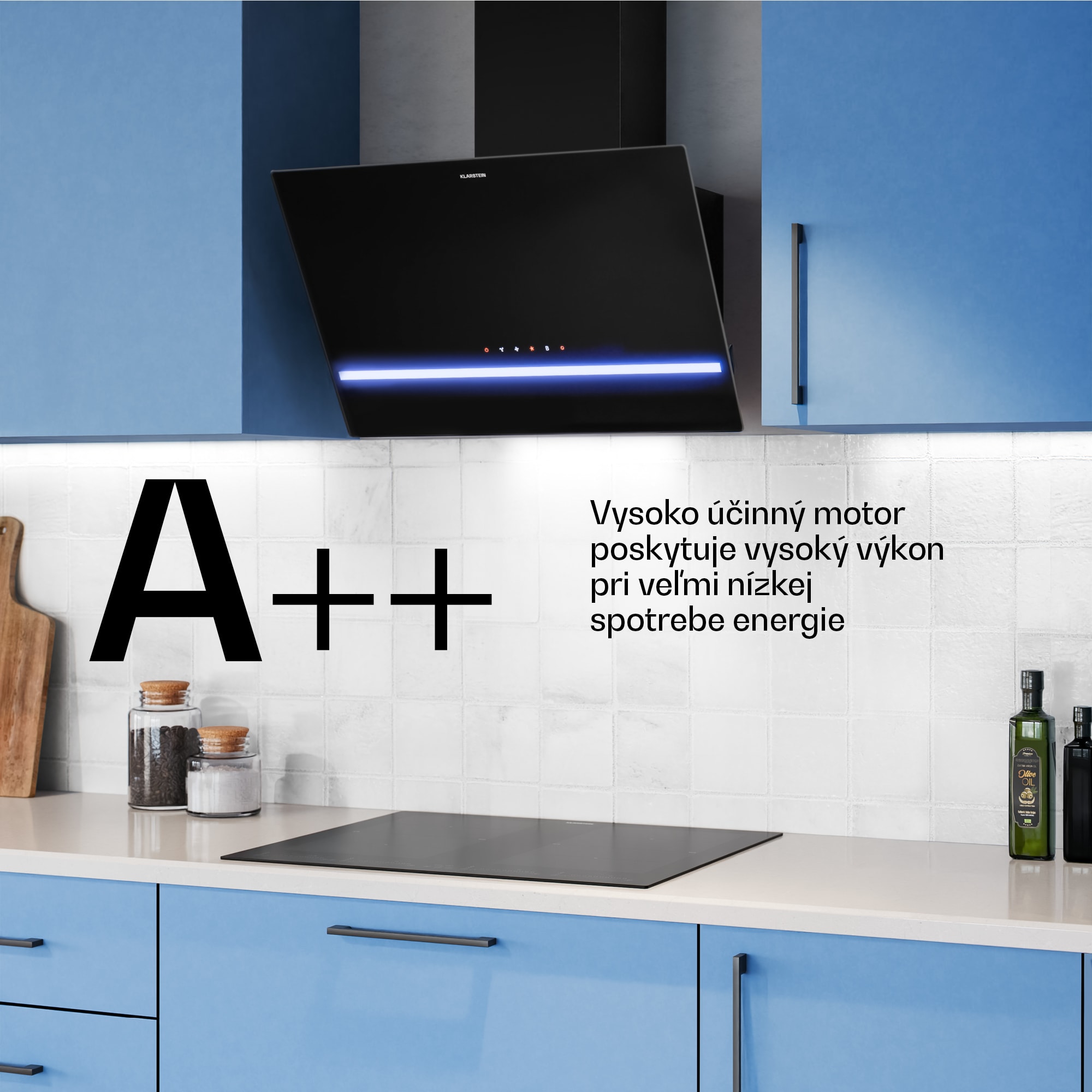Klarstein Illuminosa bezhlavá digestoř | odťahový a recirkulačný režim | minimalistická | 818 m³/h | 60 cm – Obrázok 4