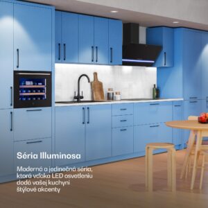 Klarstein Illuminosa komínová digestoř | odťahový a recirkulačný režim | minimalistická | 818 m³/h | 90 cm