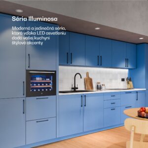 Klarstein Illuminosa vstavaná vinotéka | Moderná | UV ochrana | 61 litrov | 19 fliaš | 60 cm
