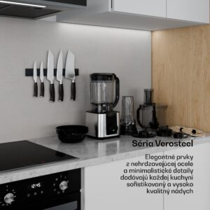 Klarstein Verosteel kuchynský robot s mixérom | Hnetenie, šľahanie a odšťavovanie | 1200 W | 2 L/1,75 L