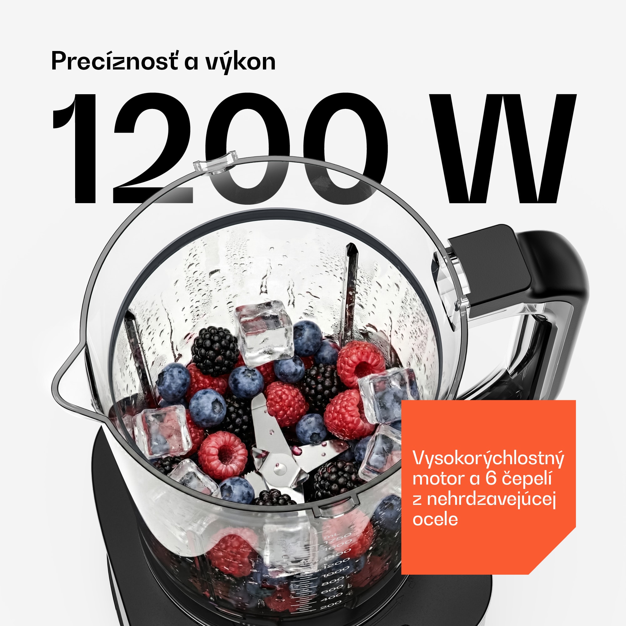 Klarstein Verosteel kuchynský robot s mixérom | Hnetenie, šľahanie a odšťavovanie | 1200 W | 2 L/1,75 L – Obrázok 3