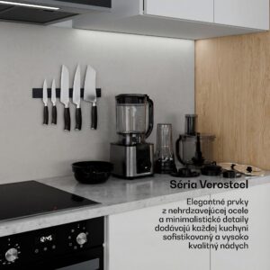 Klarstein Verosteel kuchynský robot s mixérom | Hnetenie, šľahanie & odšťavovanie | 1200 W | 2 L/1,75 L