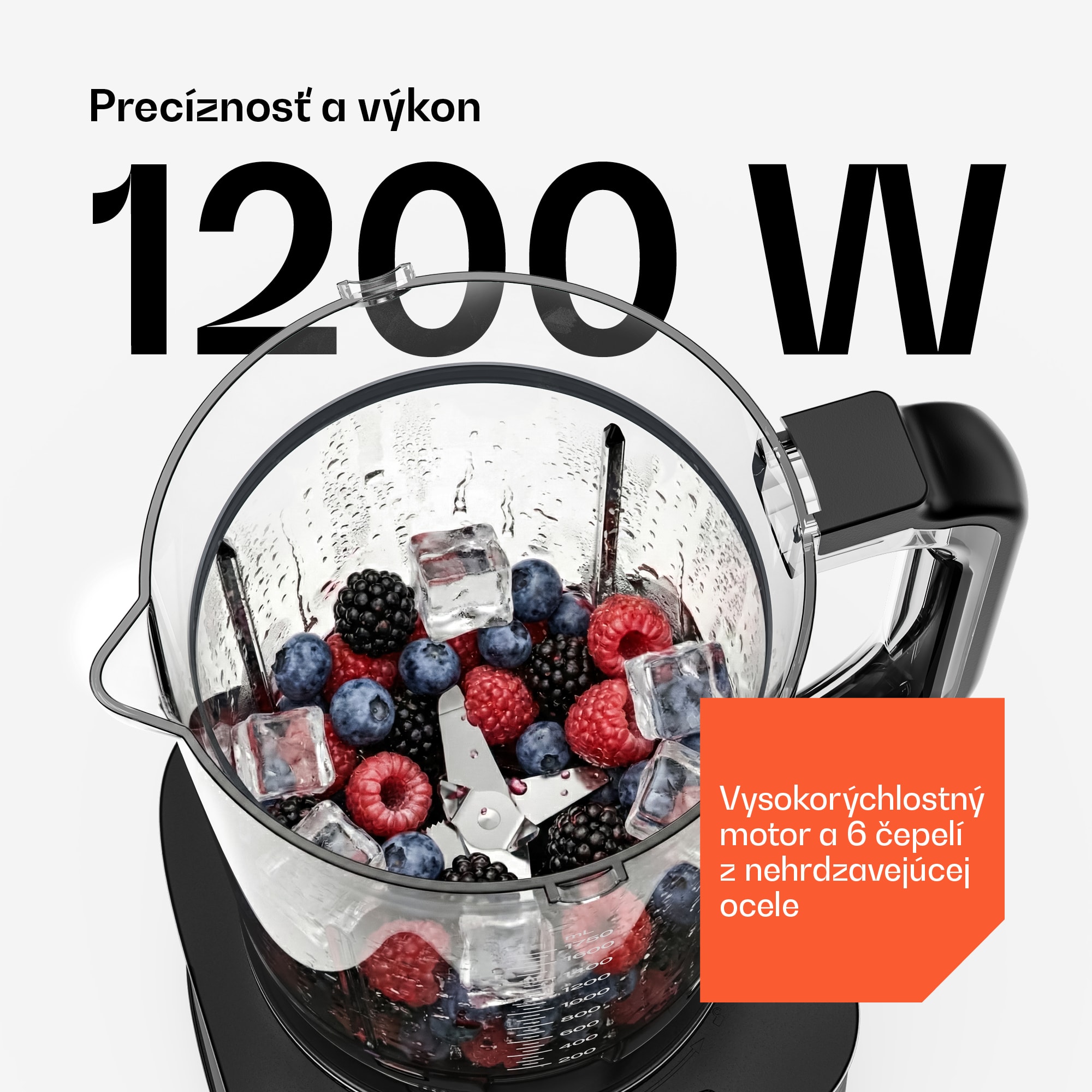 Klarstein Verosteel kuchynský robot s mixérom | Hnetenie, šľahanie & odšťavovanie | 1200 W | 2 L/1,75 L – Obrázok 3