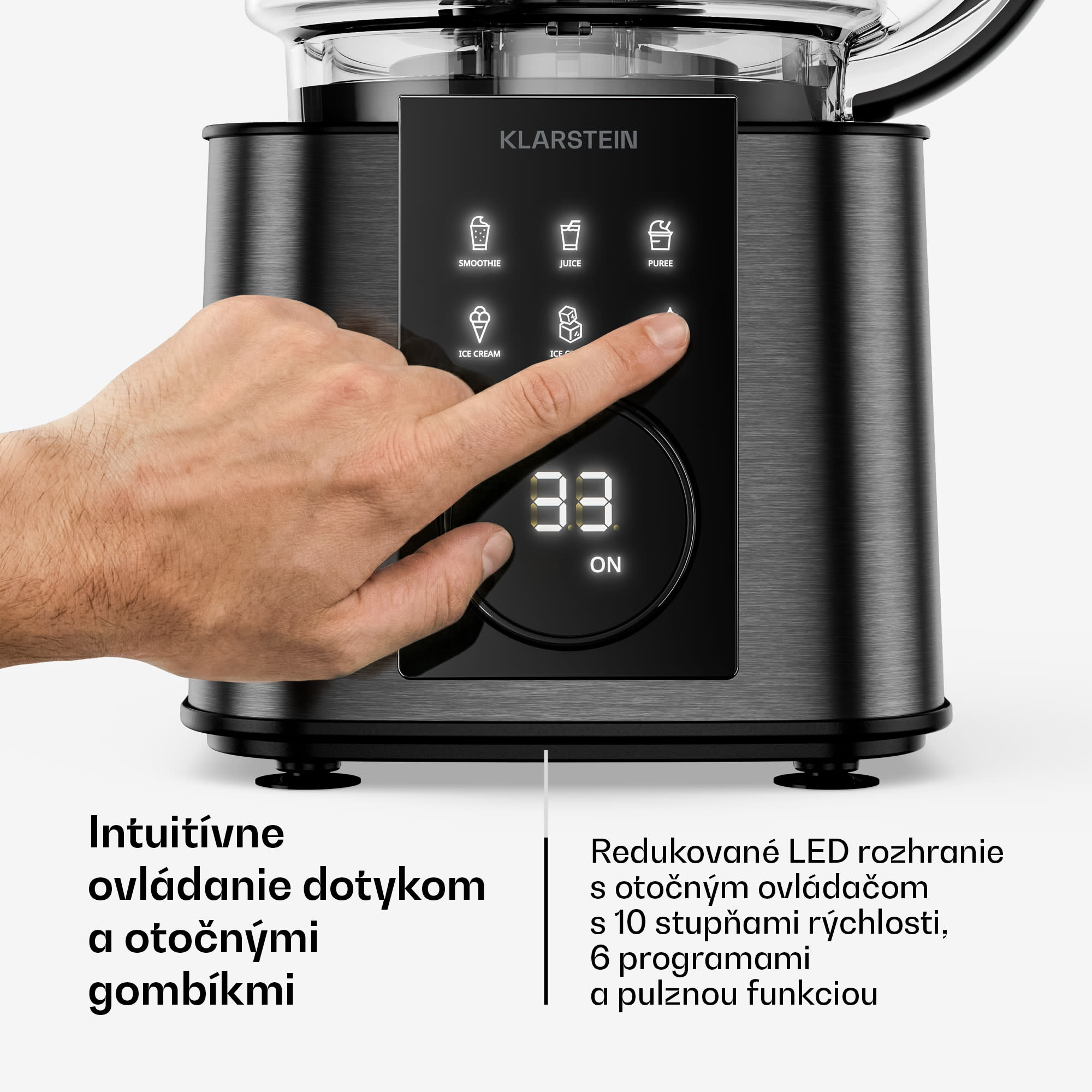 Klarstein Verosteel kuchynský robot s mixérom | Hnetenie, šľahanie & odšťavovanie | 1200 W | 2 L/1,75 L – Obrázok 4
