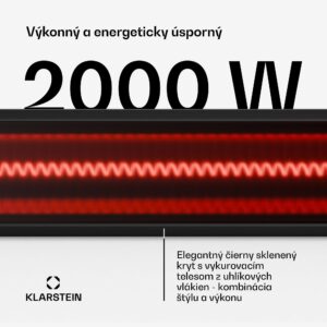 Klarstein Phantom infračervené vykurovanie na stenu | 2000 W | 15 m² | Výkonné a úzke | 84 cm x 10 cm