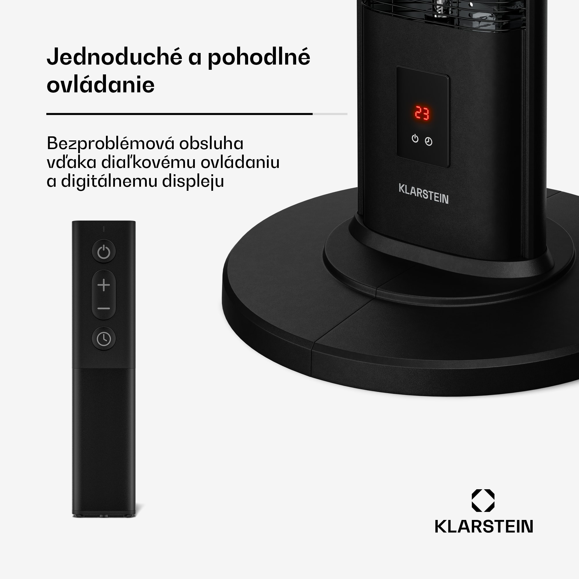 Klarstein BlazeTower infračervený ohrievač stojaci | 2000 W | 15 m² | Výkonný | 101 cm x 40 cm – Obrázok 3