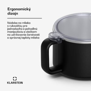 Klarstein Marcia Touch mliečnik 1,2 l plast SUS304 nerez umývateľný v umývačke riadu