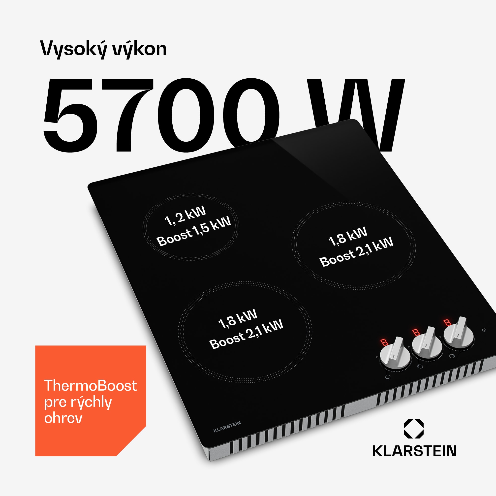 Klarstein Kochheld indukčná varná doska | Elegantná a výkonná | 3 varné zóny | 5 700 W | 45 cm – Obrázok 2